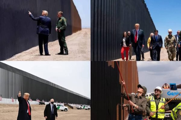 Trump paints US-Mexico border black to make it hotter for illegal immigrants to climb