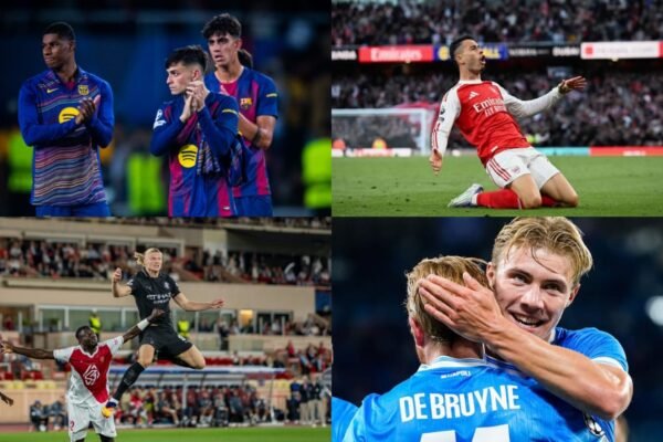 Barcelona lost, Arsenal won, Man City held, and results for Champions League match day 2