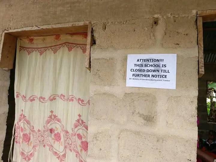 List of 36 illegal schools closed by Cross River State Government