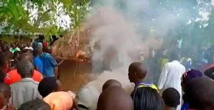 Woman sets house on fire after catching husband sleeping with widow
