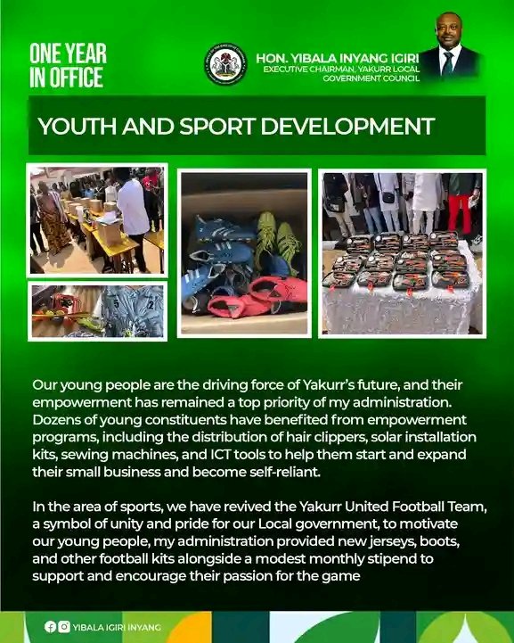 Transformative Leadership: Hon. Yibala Igri Inyang marks one year in office