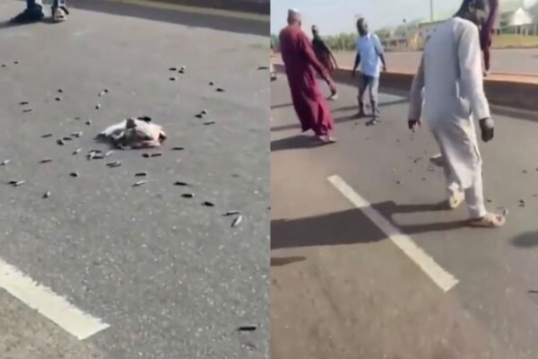 Ammunition suspected to be supplies for bandits falls from moving vehicle near ABU Zaria (VIDEO)