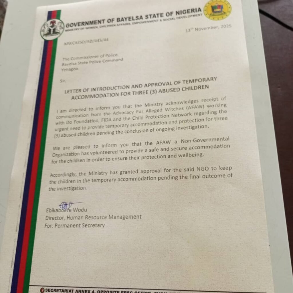 Gov Diri: Children abused for witchcraft need justice and care