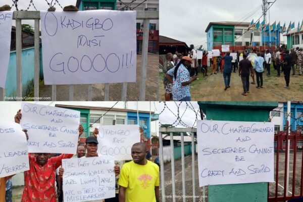 Cross River APC crisis takes another turn as members protest against Chairman