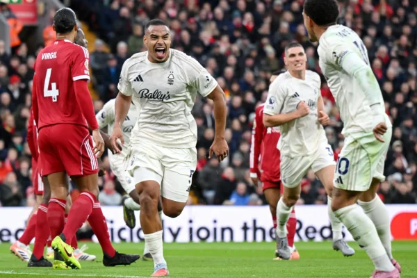Forest stun Liverpool at Anfield in title defence blow