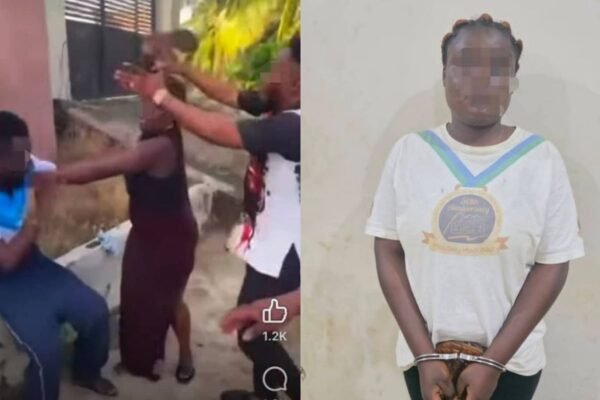 Police arrest woman seen in viral video assaulting a man