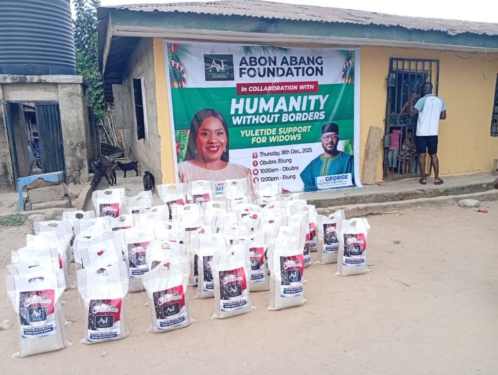 Christmas: Otu's Wife, Abang Foundation feed 100 widows in Obubra, Etung