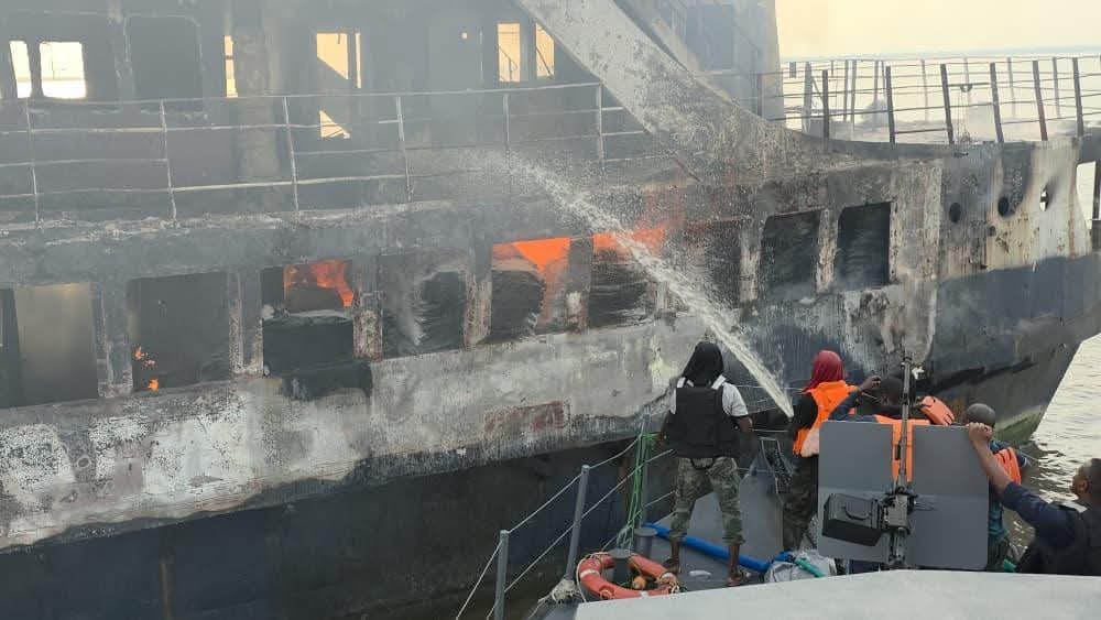 One missing as Navy rescues 20 from burning vessel off Calabar waterways