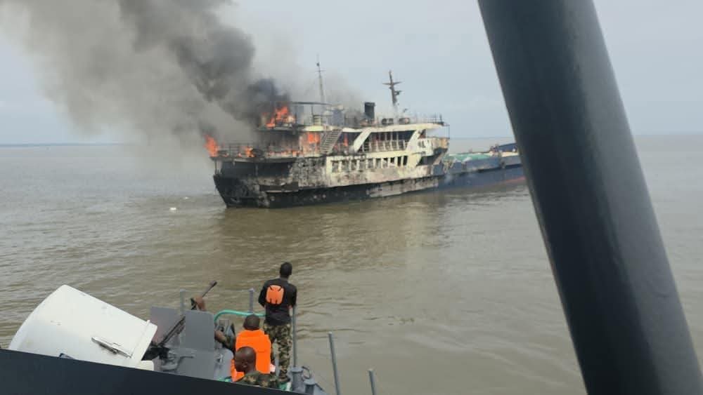 One missing as Navy rescues 20 from burning vessel off Calabar waterways