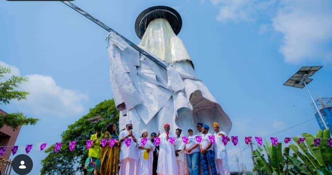 Lagos unveils 32-foot Eyo monument