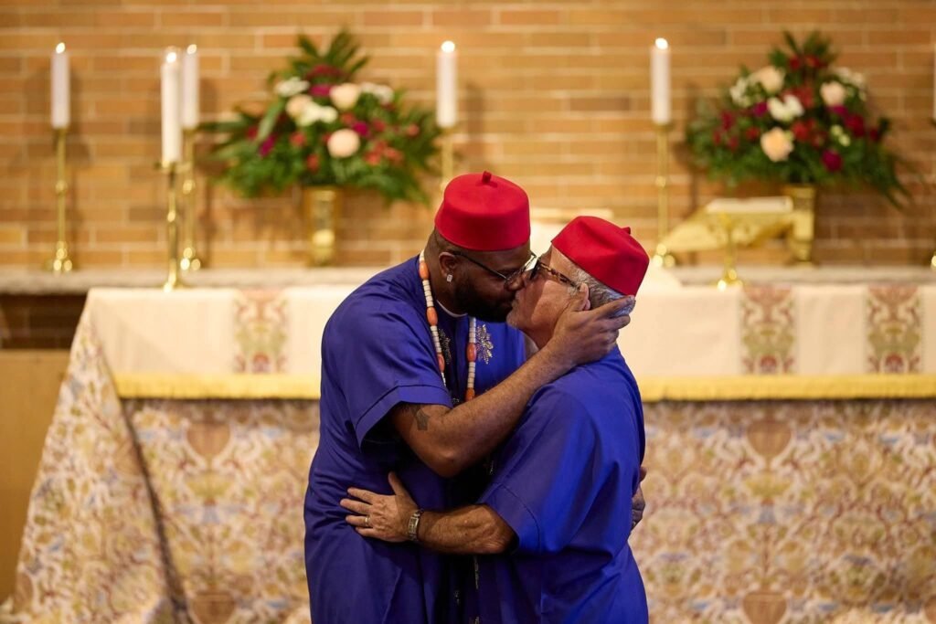 Nigerian man marries oyinbo man as social media goes ballistic