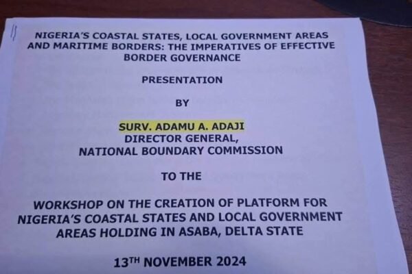 76 Oil wells: NBC DG Surv. Adamu Adaji's publications and official workshop confirm Cross River State's coastal status and seaward littoral access