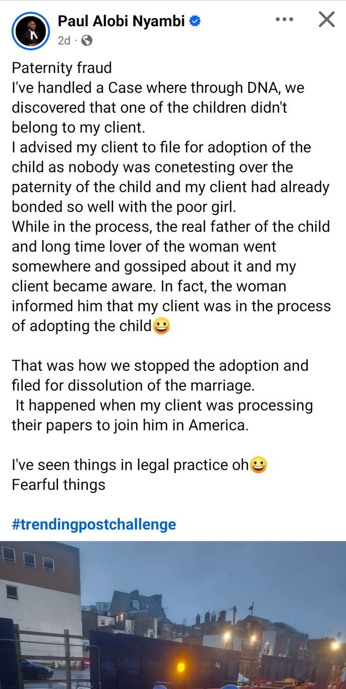 Man who wanted to take his family abroad files for divorce after DNA test revealed he's not the father of one of his children