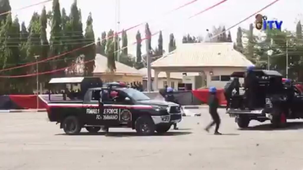 VIDEO: NSCDC vehicle crushes female officer during show of force