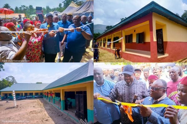 Akpanke commissions 9-classroom blocks, drums support for Tinubu, Otu