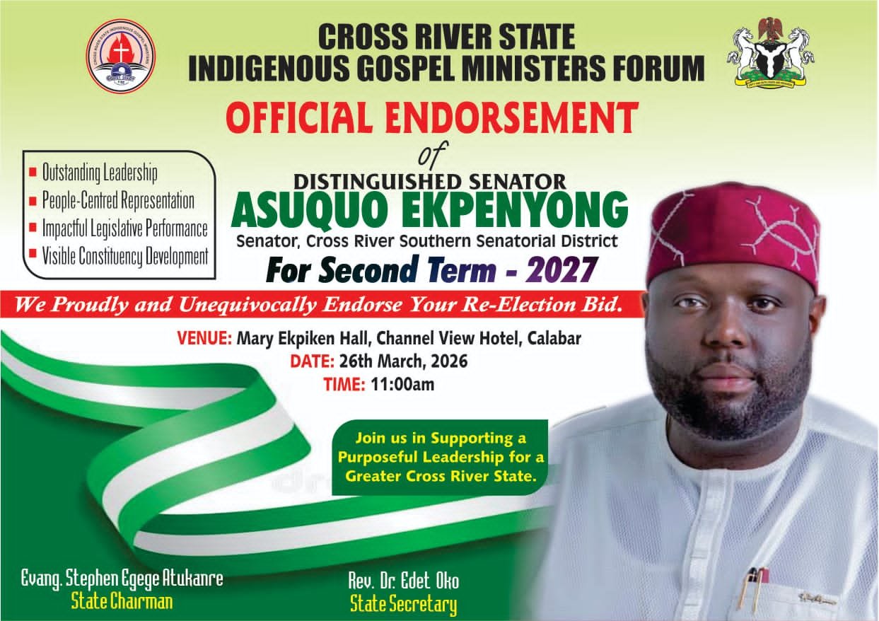 Gospel ministers to adopt Sen. Asuquo Ekpenyong for second term
