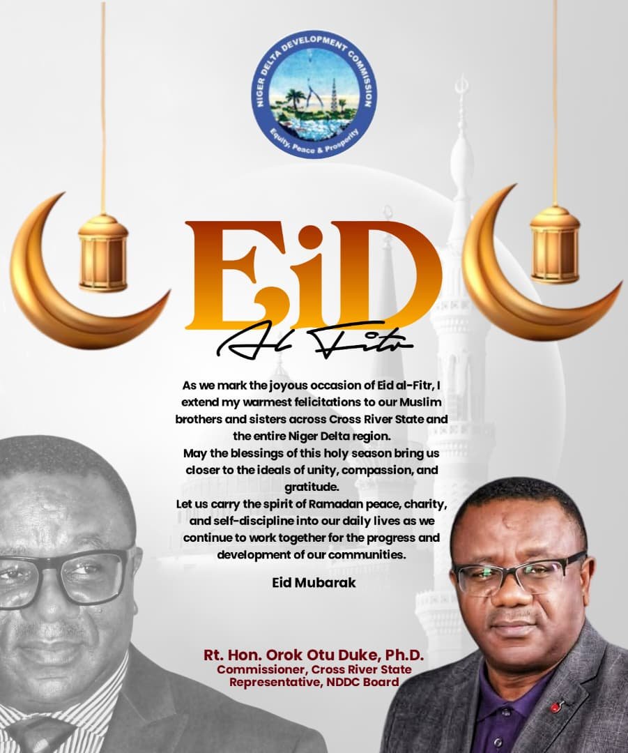 Eid-el-Fitr: Orok Duke felicitates Tinubu, Muslims, urges national unity