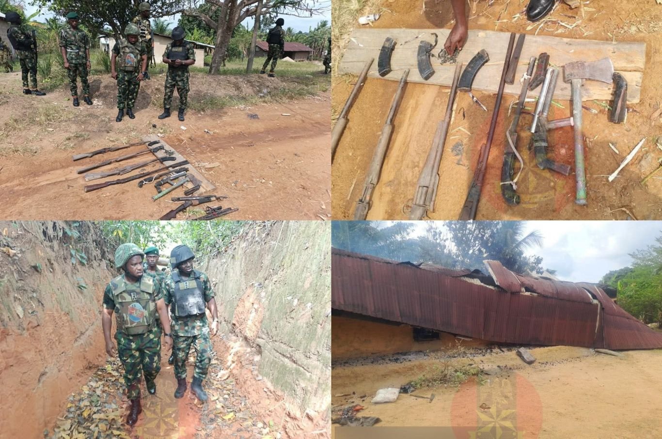 Army uncovers illegal gun factory, recovers 3 AK-47 rifle magazines, 10 locally fabricated weapons in Cross River